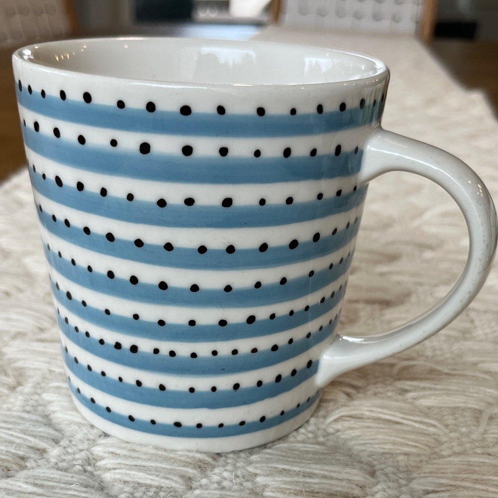 Starbucks Blue and White Polka Dot Mug